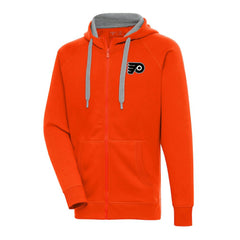 NHL Philadelphia Flyers Antigua Metallic Logo Victory Full-Zip Hoodie