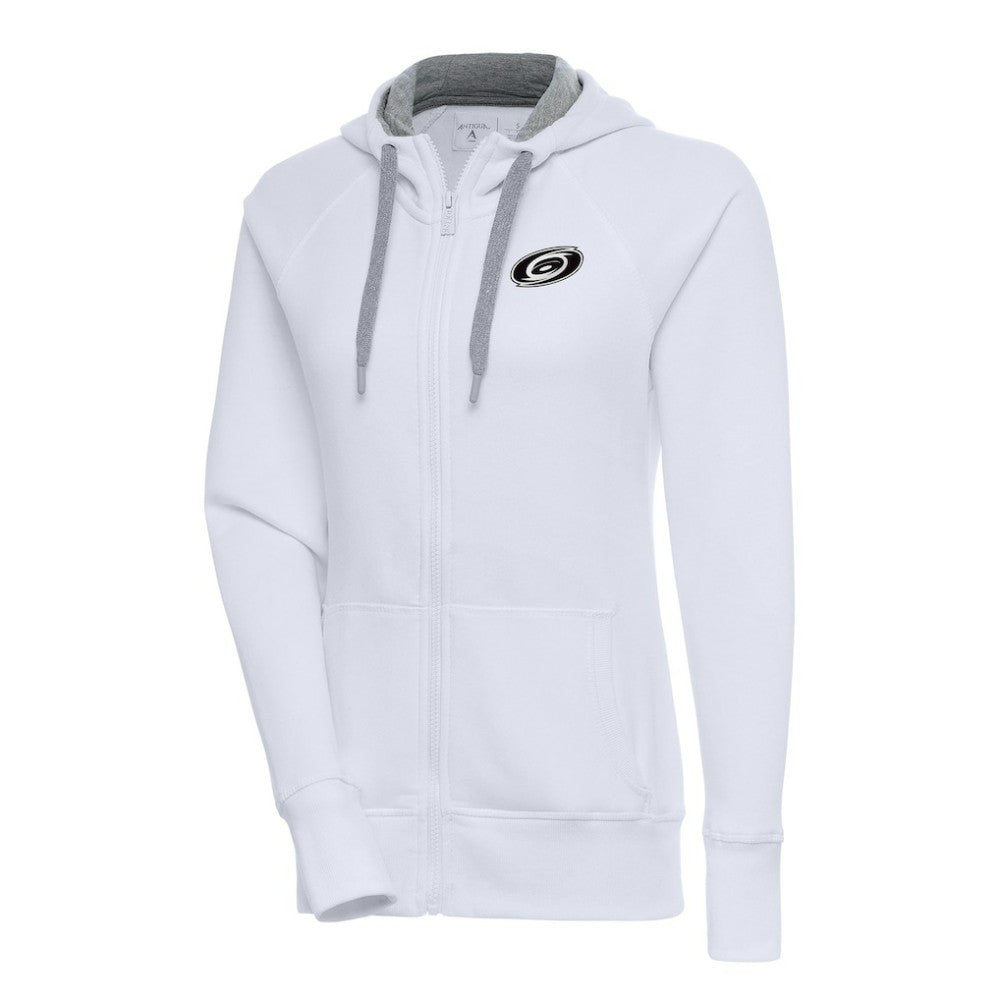 NHL Carolina Hurricanes Antigua Women's Metallic Logo Victory Full-Zip Hoodie