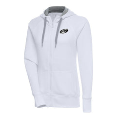 NHL Carolina Hurricanes Antigua Women's Metallic Logo Victory Full-Zip Hoodie
