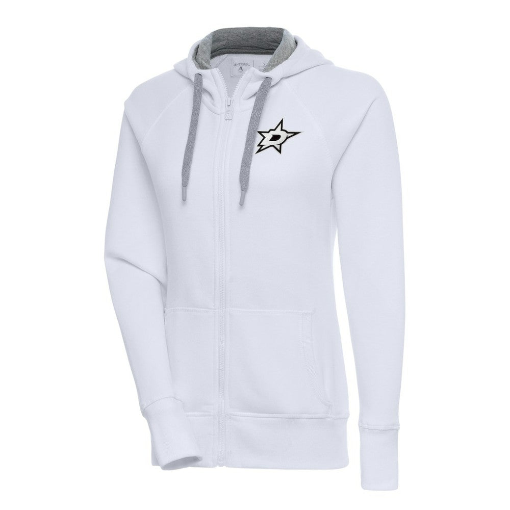 NHL Dallas Stars Antigua Women's Metallic Logo Victory Full-Zip Hoodie