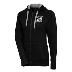NHL New York Rangers Antigua Women's Metallic Logo Victory Full-Zip Hoodie