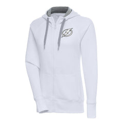 NHL Tampa Bay Lightning Antigua Women's Metallic Logo Victory Full-Zip Hoodie