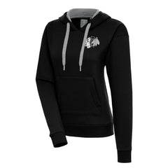 NHL Chicago Blackhawks Antigua Women's Metallic Logo Victory Pullover Hoodie