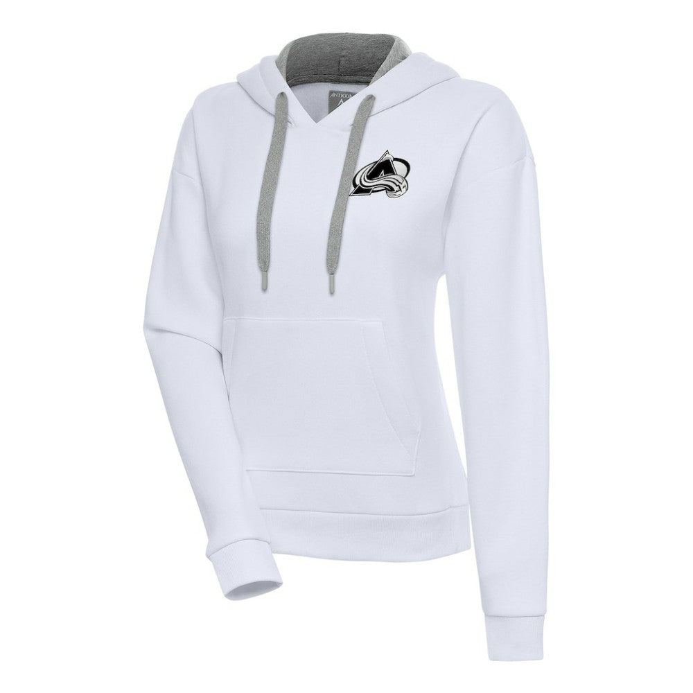 NHL Colorado Avalanche Antigua Women's Metallic Logo Victory Pullover Hoodie