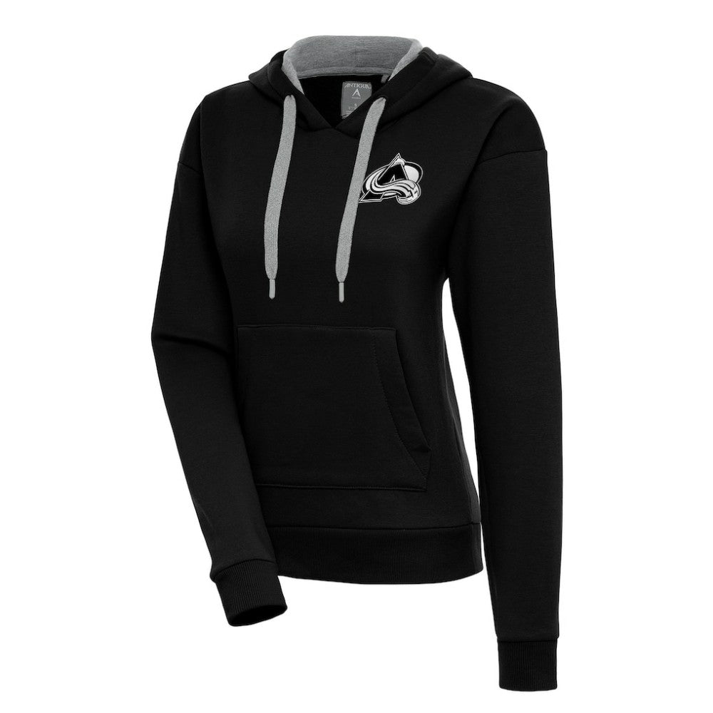 NHL Colorado Avalanche Antigua Women's Metallic Logo Victory Pullover Hoodie
