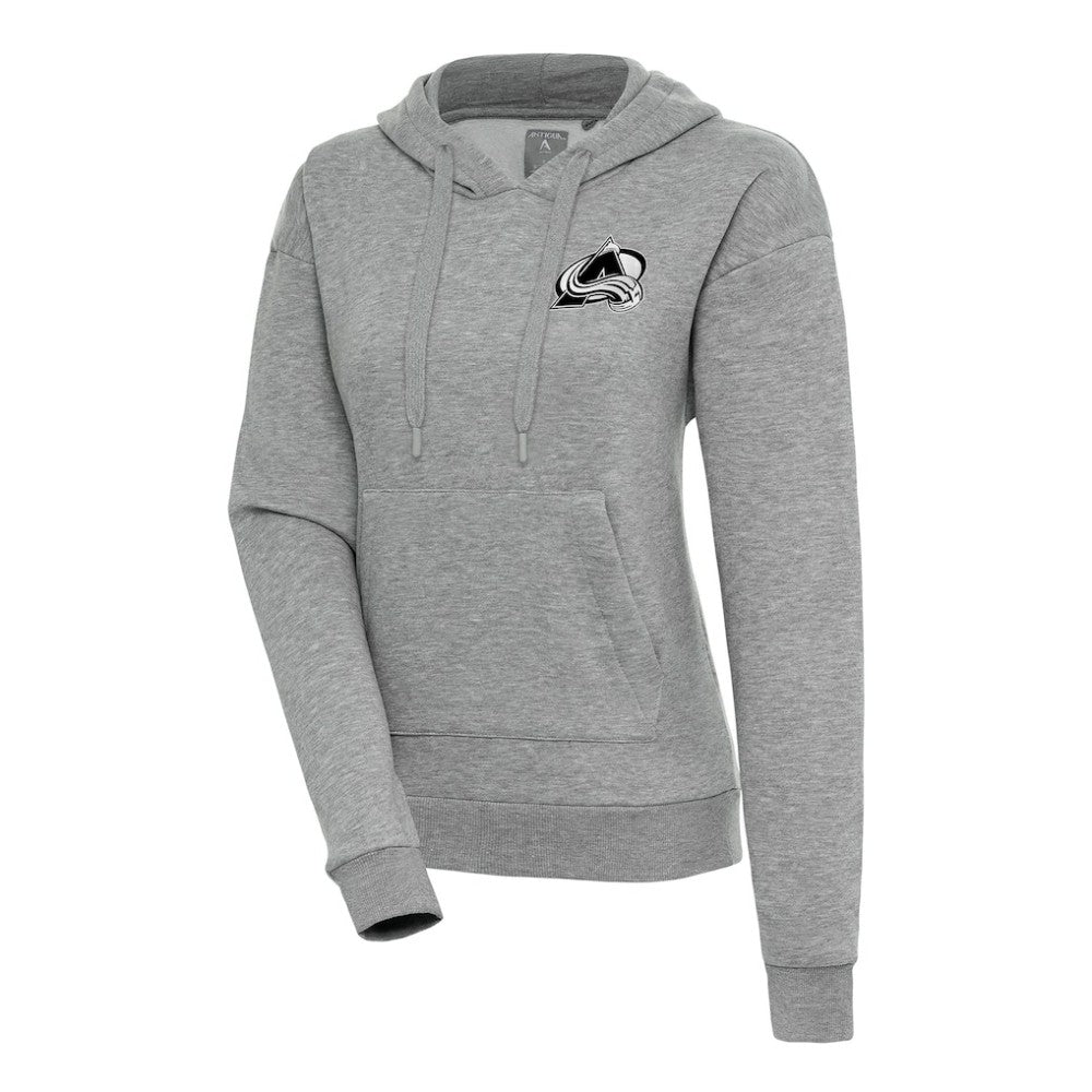 NHL Colorado Avalanche Antigua Women's Metallic Logo Victory Pullover Hoodie