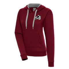 NHL Colorado Avalanche Antigua Women's Metallic Logo Victory Pullover Hoodie