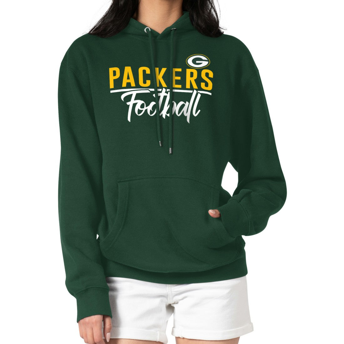 G-III 4Her by Carl Banks Women's Graphic Fleece Pullover Hoodie - Green Bay Packers Hoodies