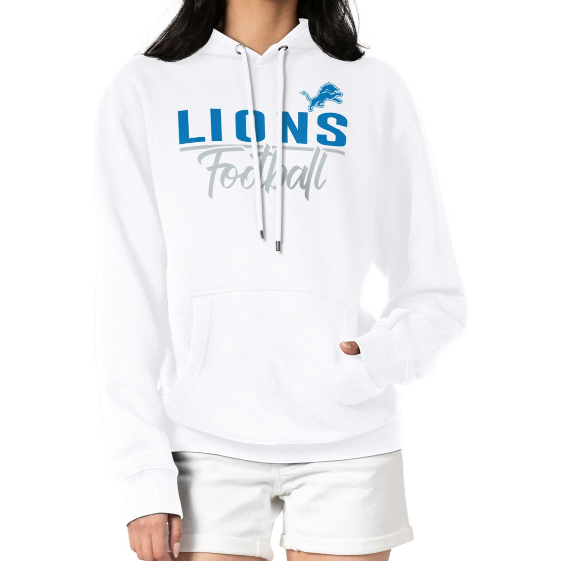 G-III 4Her by Carl Banks Women's Graphic Fleece Pullover Hoodie - Detroit Lions Hoodies