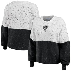 Brooklyn Nets WEAR by Erin Andrews Women's Color-Block Pullover Sweater
