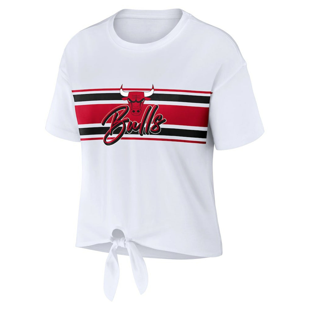 Chicago Bulls WEAR by Erin Andrews Women's Tie-Front T-Shirt sale