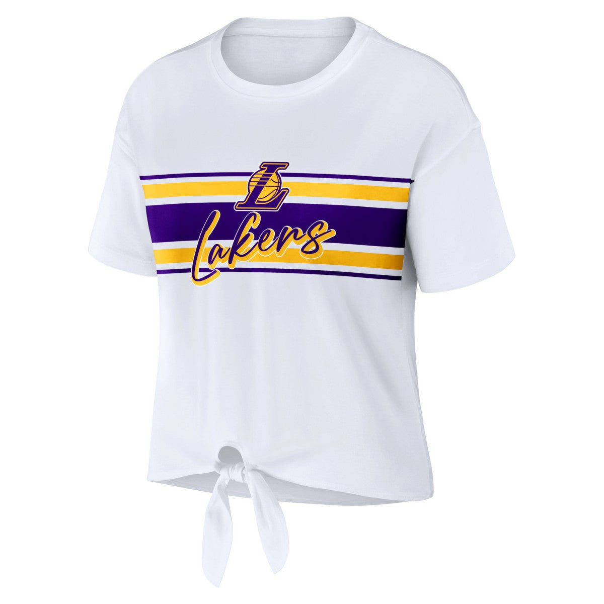 Los Angeles Lakers WEAR by Erin Andrews Women's Tie-Front T-Shirt