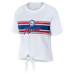 Philadelphia 76ers WEAR by Erin Andrews Women's Tie-Front T-Shirt