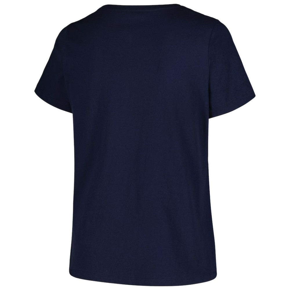 Navy Tampa Bay Rays Profile Women's Plus Size Arch Logo T-Shirt