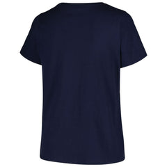 Navy Tampa Bay Rays Profile Women's Plus Size Arch Logo T-Shirt