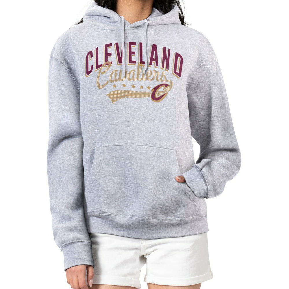 Cleveland Cavaliers G-III 4Her by Carl Banks Women's Filigree Logo Pullover Hoodie - Heather Gray shop