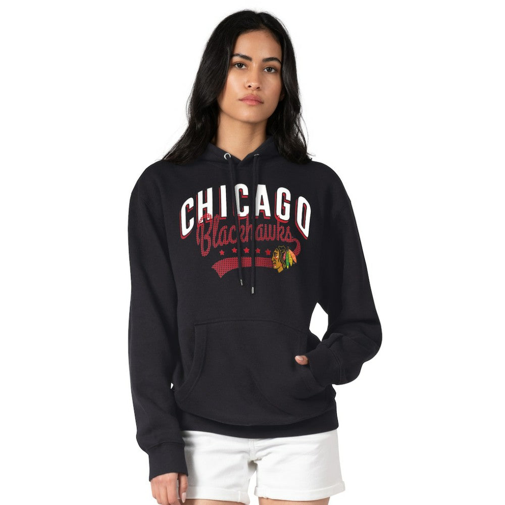 NHL Chicago Blackhawks G-III 4Her by Carl Banks Women's Filigree Logo Pullover Hoodie – Black