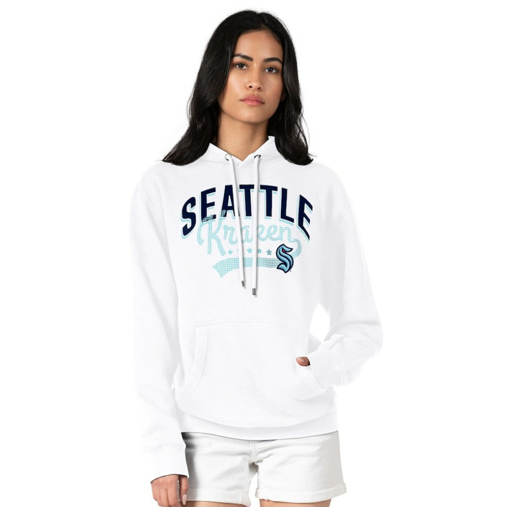 NHL Seattle Kraken G-III 4Her by Carl Banks Women's Filigree Logo Pullover Hoodie – White