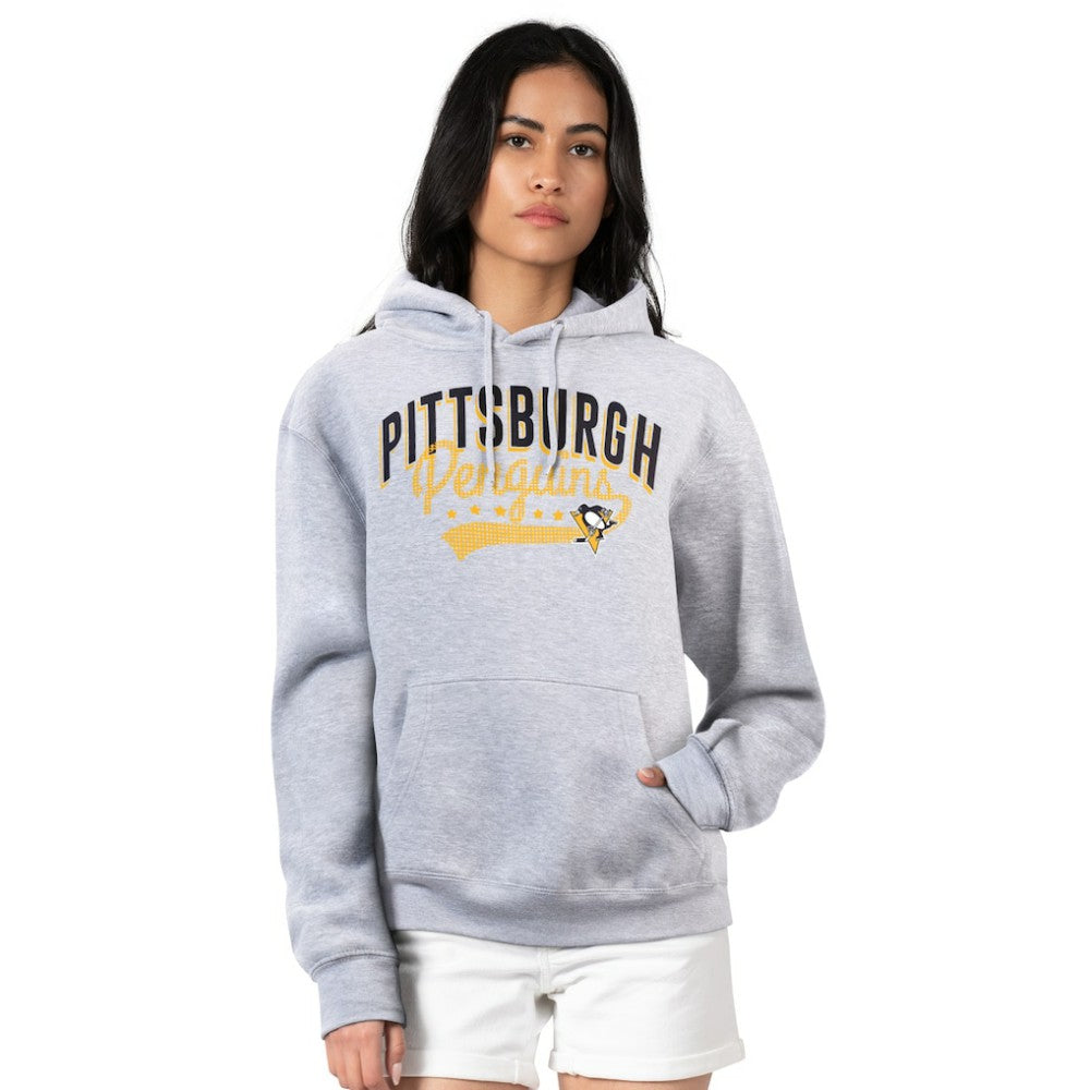 NHL Pittsburgh Penguins G-III 4Her by Carl Banks Women's Filigree Logo Pullover Hoodie – Gray