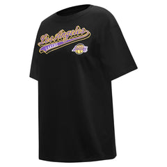 Los Angeles Lakers Pro Standard Women's Script Boyfriend T-Shirt