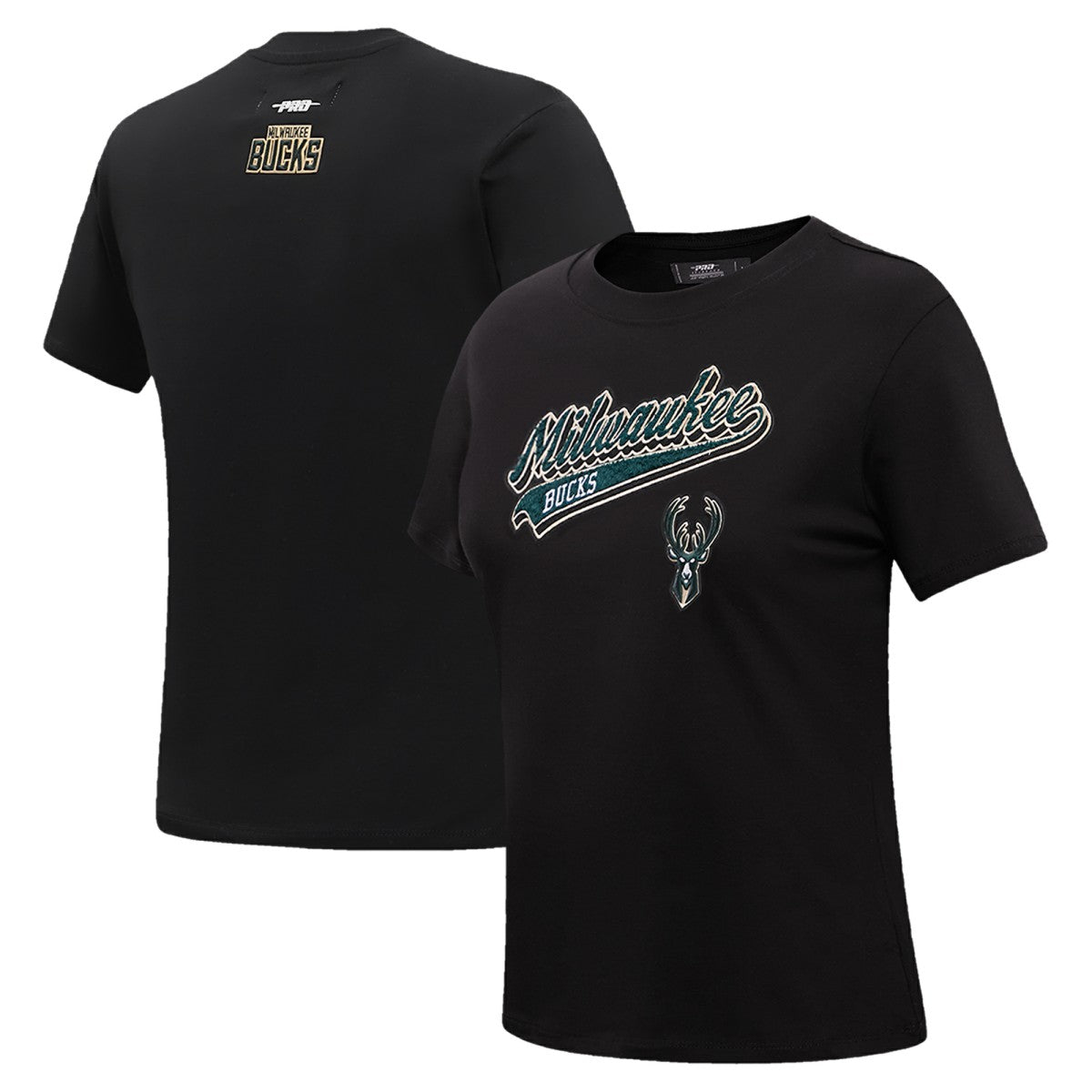 Milwaukee Bucks Pro Standard Women's Script Boyfriend T-Shirt