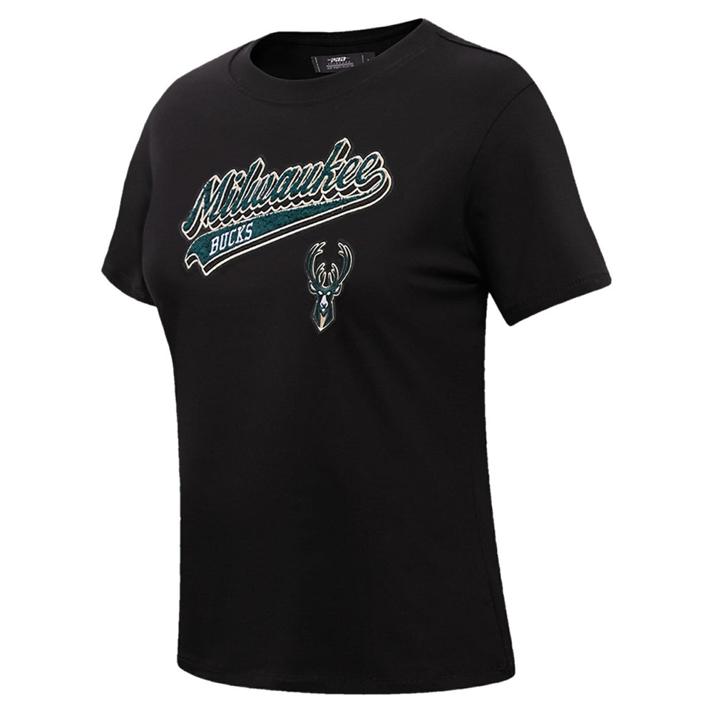 Milwaukee Bucks Pro Standard Women's Script Boyfriend T-Shirt