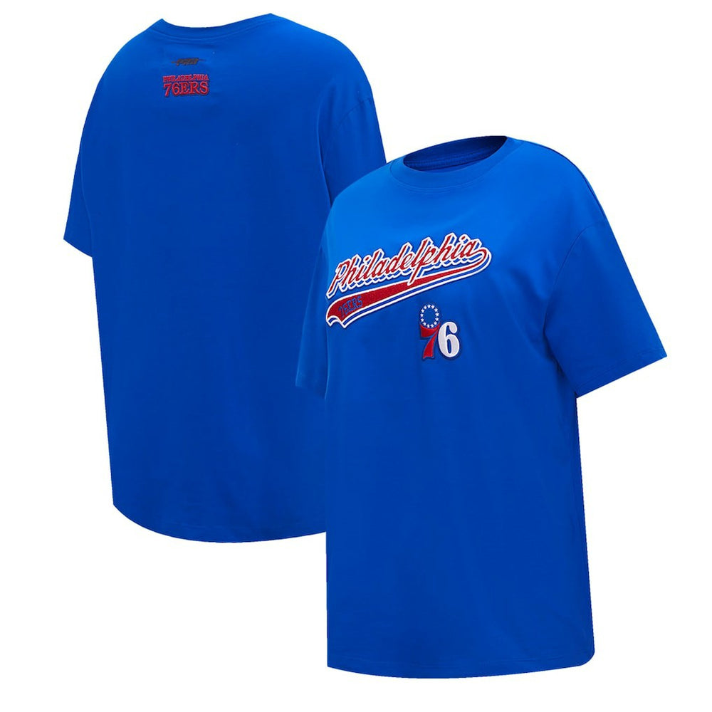 Philadelphia 76ers Pro Standard Women's Script Boyfriend T-Shirt