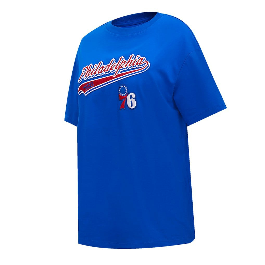 Philadelphia 76ers Pro Standard Women's Script Boyfriend T-Shirt