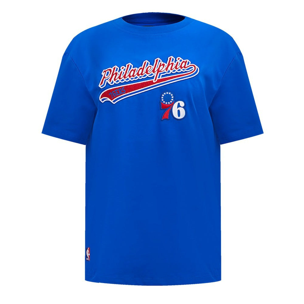 Philadelphia 76ers Pro Standard Women's Script Boyfriend T-Shirt