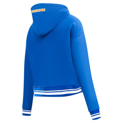 Golden State Warriors Pro Standard Women's Script Tail Cropped Pullover Hoodie sale