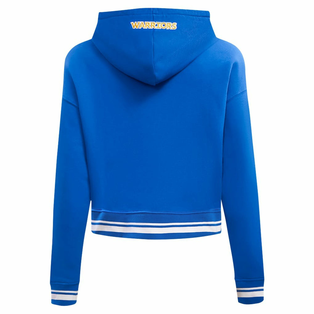 Golden State Warriors Pro Standard Women's Script Tail Cropped Pullover Hoodie sale