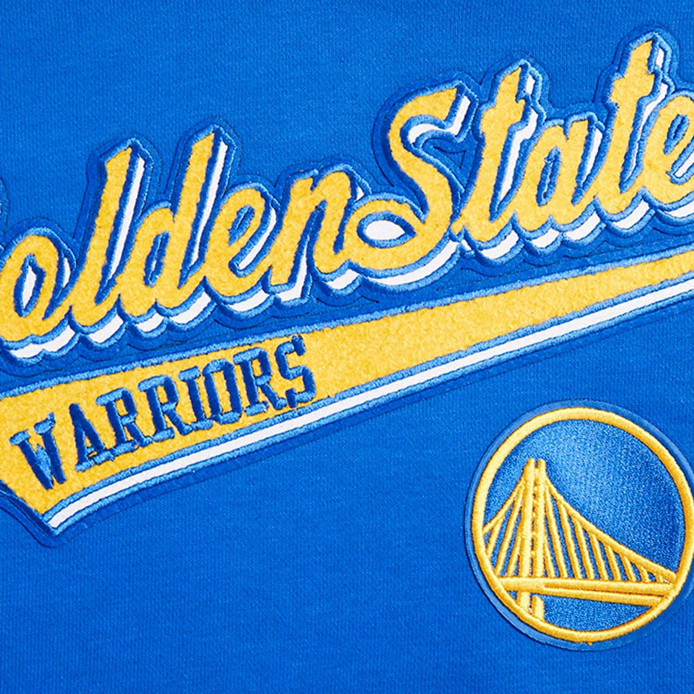 Golden State Warriors Pro Standard Women's Script Tail Cropped Pullover Hoodie sale
