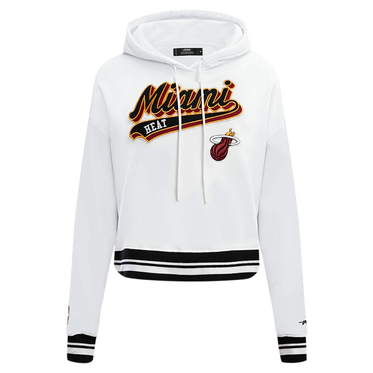 Miami Heat Pro Standard Women's Script Tail Cropped Pullover Hoodie