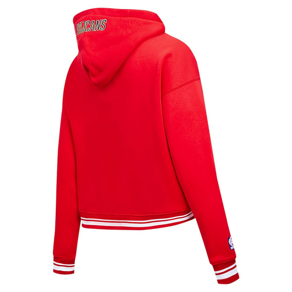 New Orleans Pelicans Pro Standard Women's Script Tail Cropped Pullover Hoodie