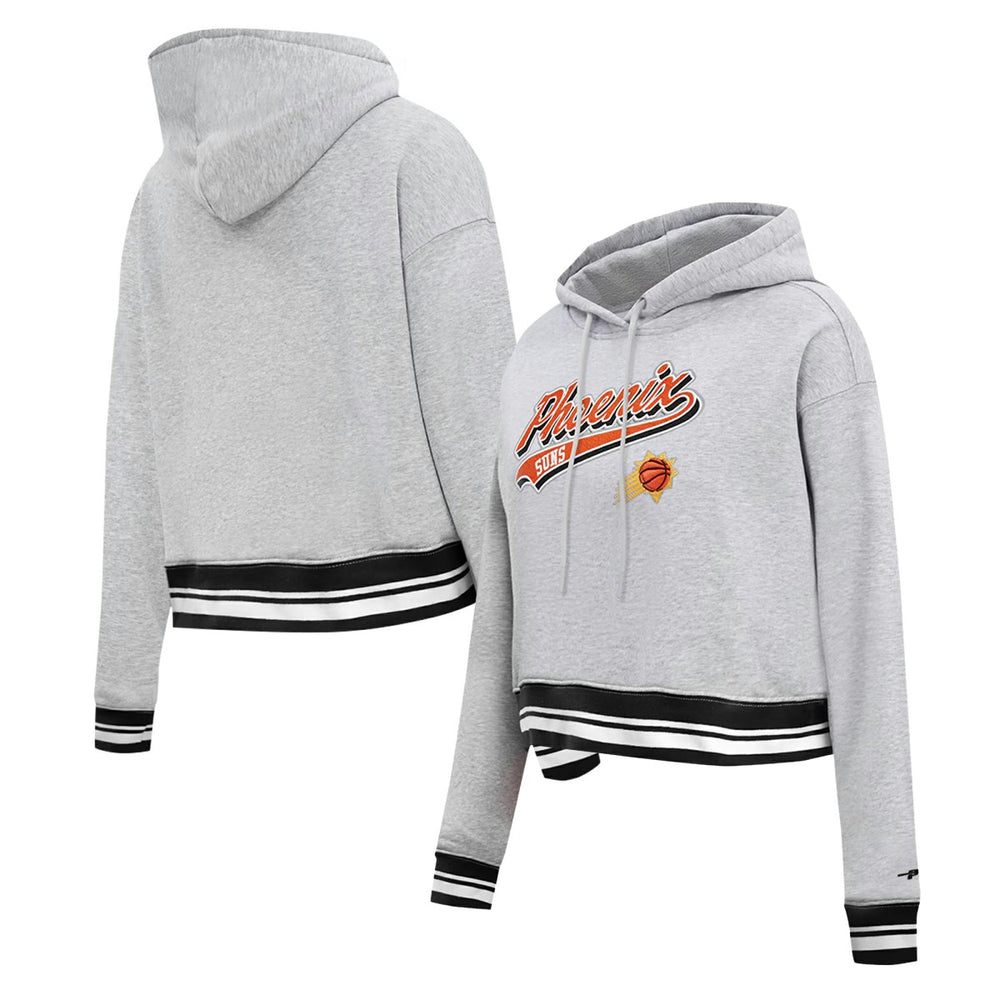 Phoenix Suns Pro Standard Women's Script Tail Cropped Pullover Hoodie