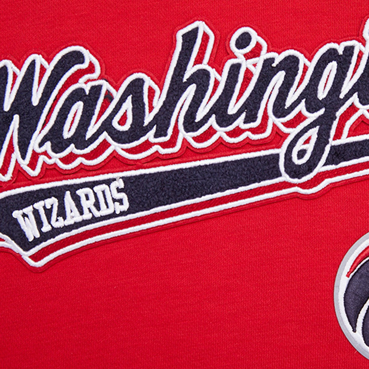Washington Wizards Pro Standard Women's Script Tail Cropped Pullover Hoodie