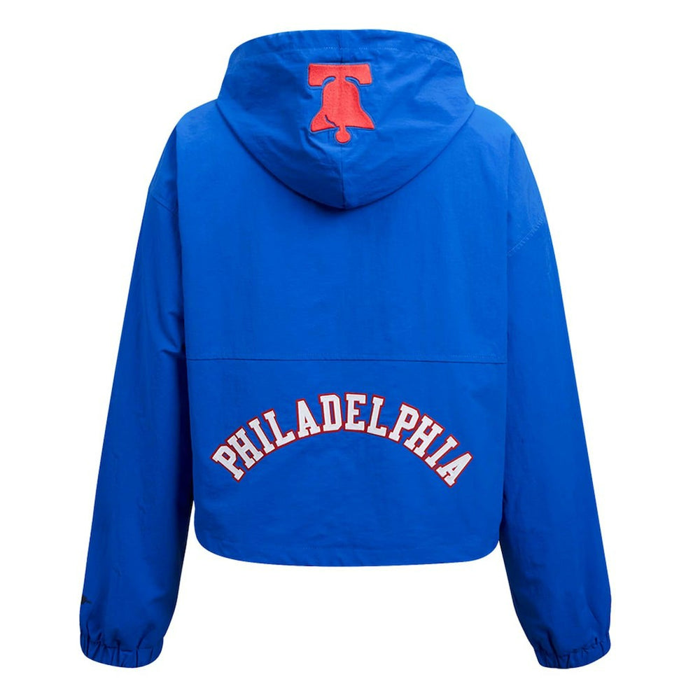 Philadelphia 76ers Pro Standard Classic Wind Woven Cropped Half-Zip Jacket