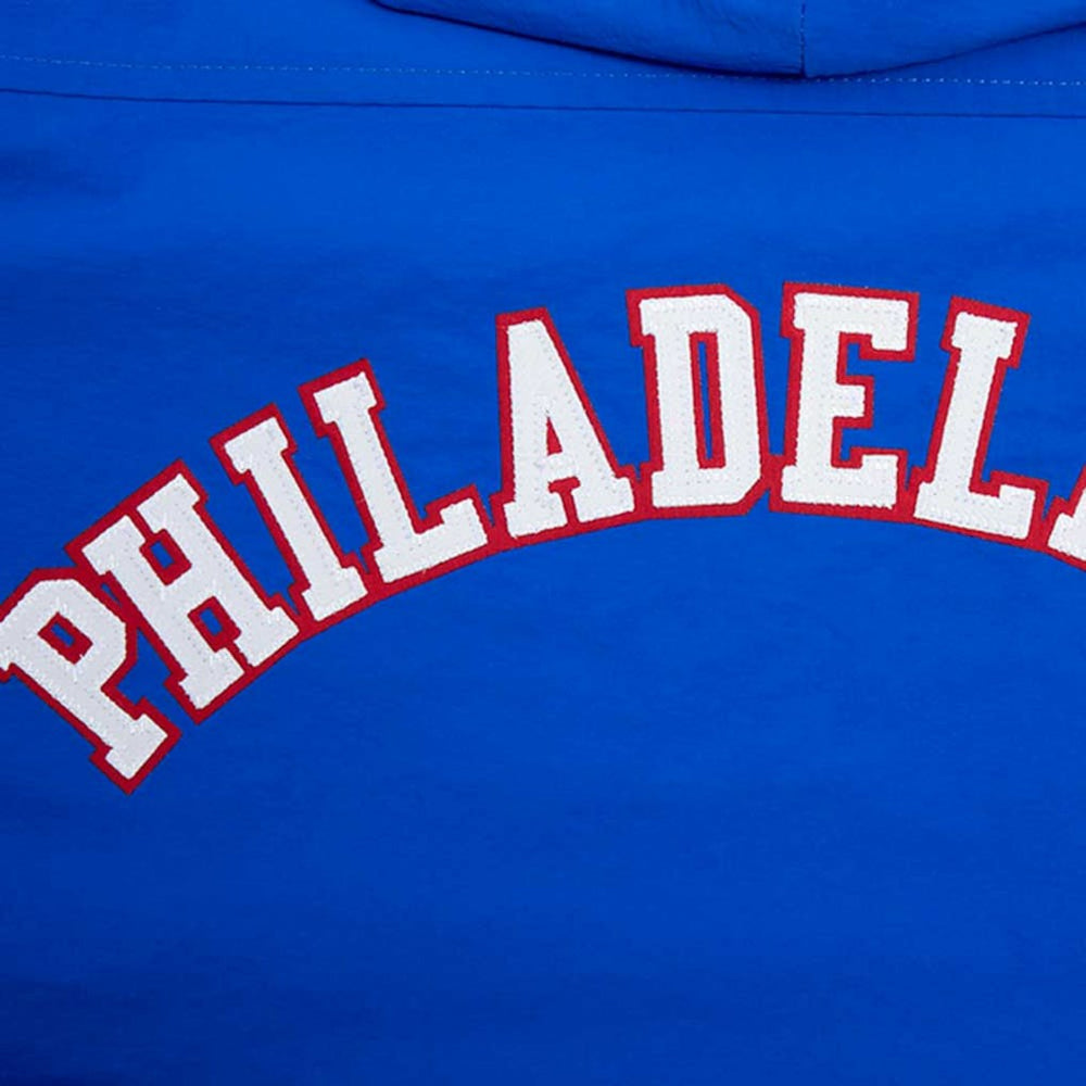 Philadelphia 76ers Pro Standard Classic Wind Woven Cropped Half-Zip Jacket
