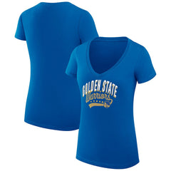 Golden State Warriors G-III 4Her by Carl Banks Women's Super-Slim Fit Lightweight Filigree Logo V-Neck T-Shirt sale
