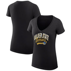 Golden State Warriors G-III 4Her by Carl Banks Women's Super-Slim Fit Lightweight Filigree Logo V-Neck T-Shirt sale