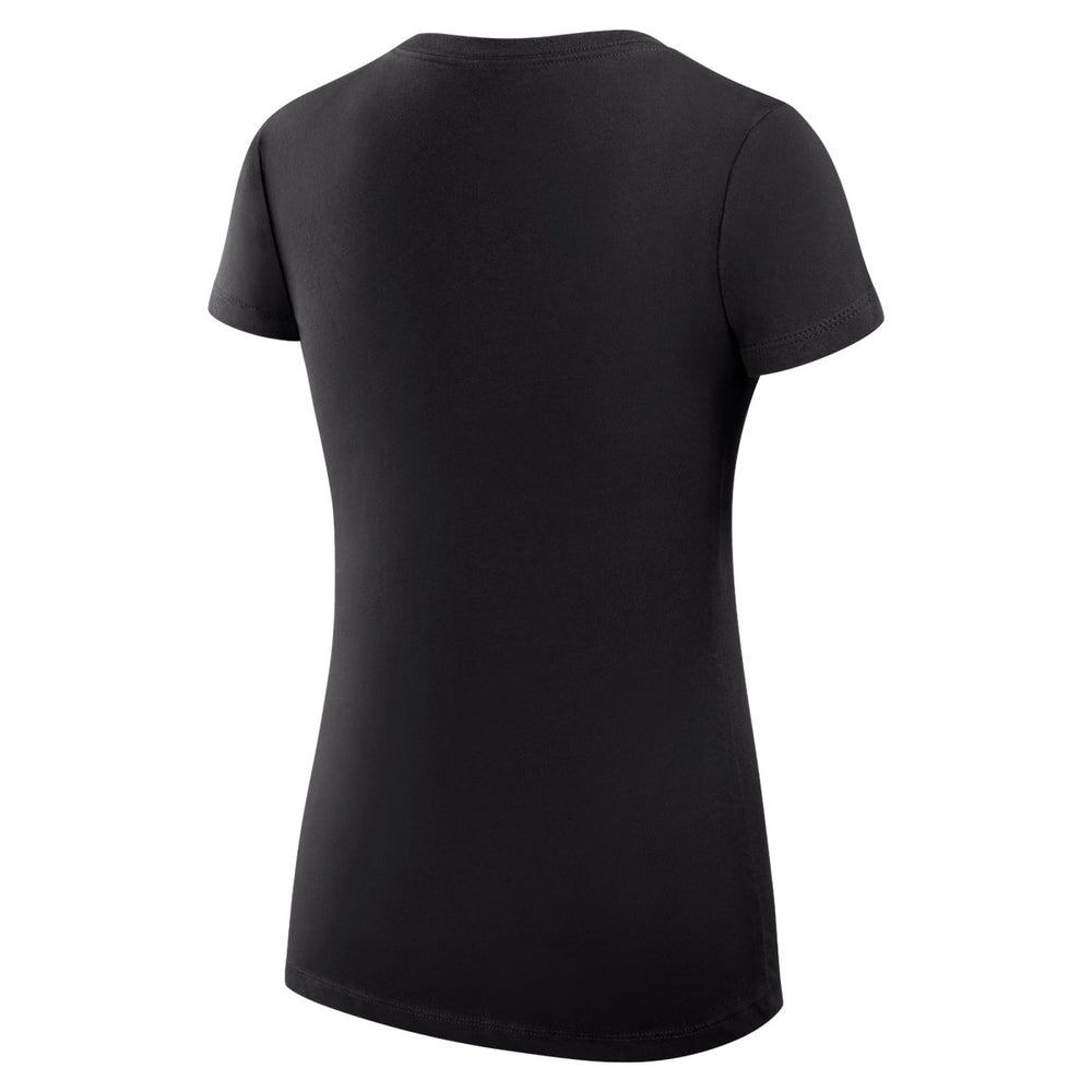 San Antonio Spurs G-III 4Her by Carl Banks Women's Super-Slim Fit Lightweight Filigree Logo V-Neck T-Shirt