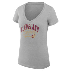 Cleveland Cavaliers G-III 4Her by Carl Banks Women's Super-Slim Fit Lightweight Filigree Logo V-Neck T-Shirt sale