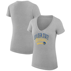 Golden State Warriors G-III 4Her by Carl Banks Women's Super-Slim Fit Lightweight Filigree Logo V-Neck T-Shirt sale