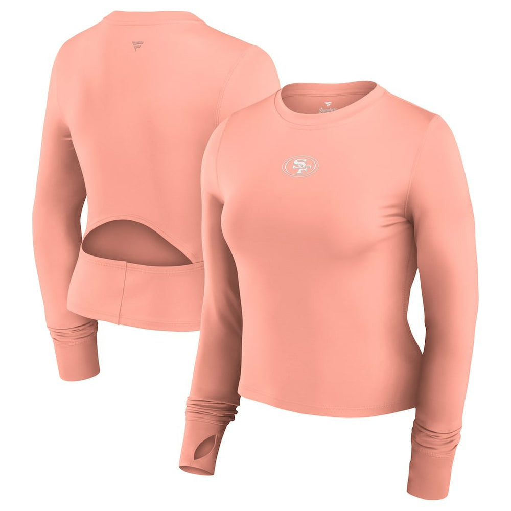 Women's Studio Fitted Long Sleeve Gym Top - San Francisco 49ers Tops