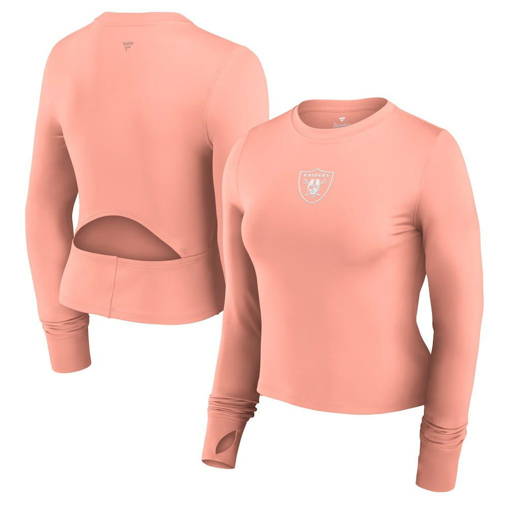 Women's Studio Fitted Long Sleeve Gym Top - Las Vegas Raiders Tops