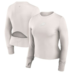Women's Studio Fitted Long Sleeve Gym Top - Philadelphia Eagles Tops