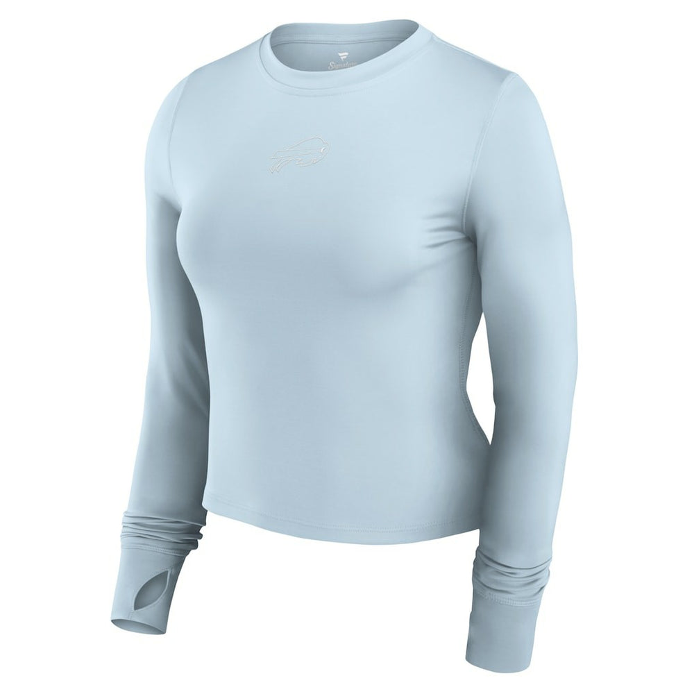 Women's Studio Fitted Long Sleeve Gym Top - Buffalo Bills Tops