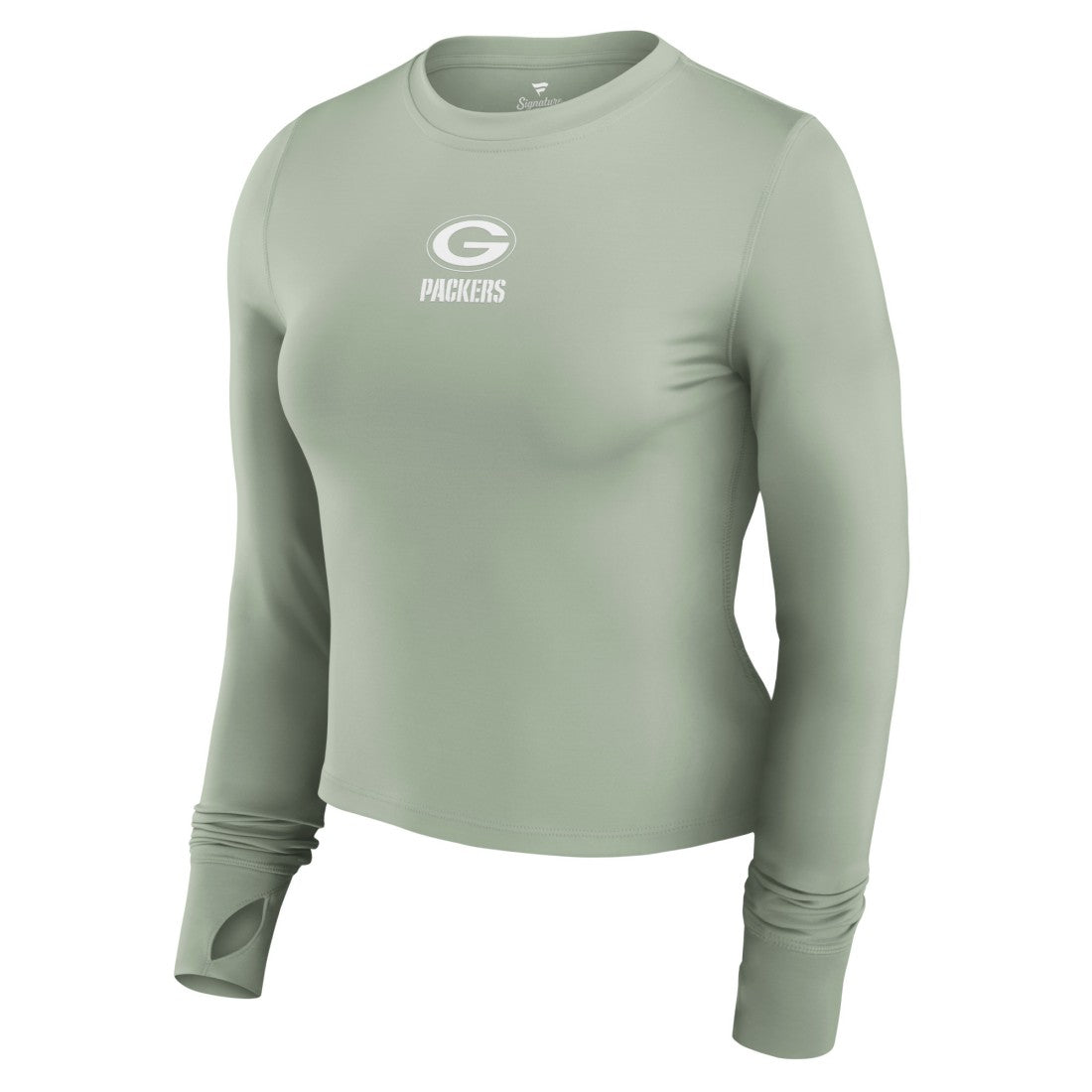 Women's Studio Fitted Long Sleeve Gym Top - Green Bay Packers Tops