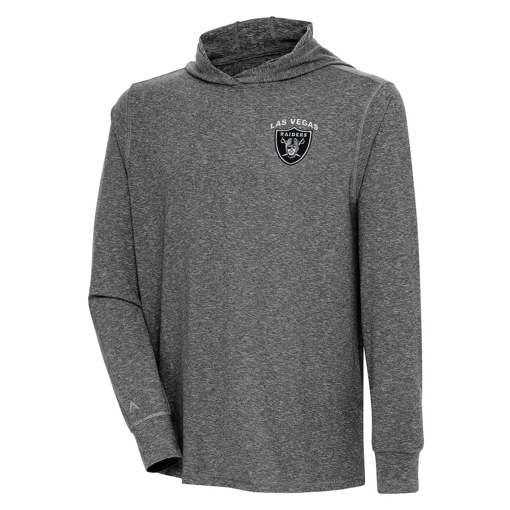 Antigua Saga Long Sleeve Hoodie T-Shirt - Las Vegas Raiders Hoodies