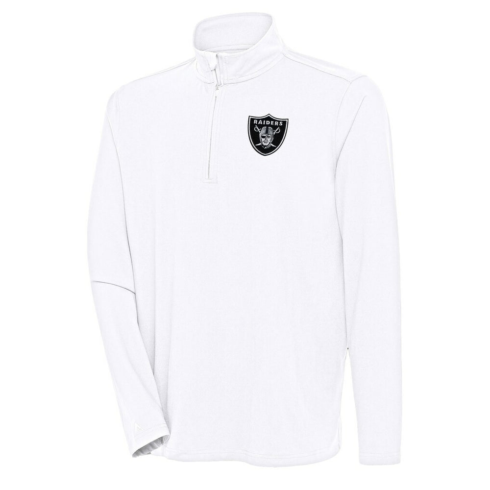 Antigua Hunk Quarter-Zip Pullover Top - Las Vegas Raiders Pullover